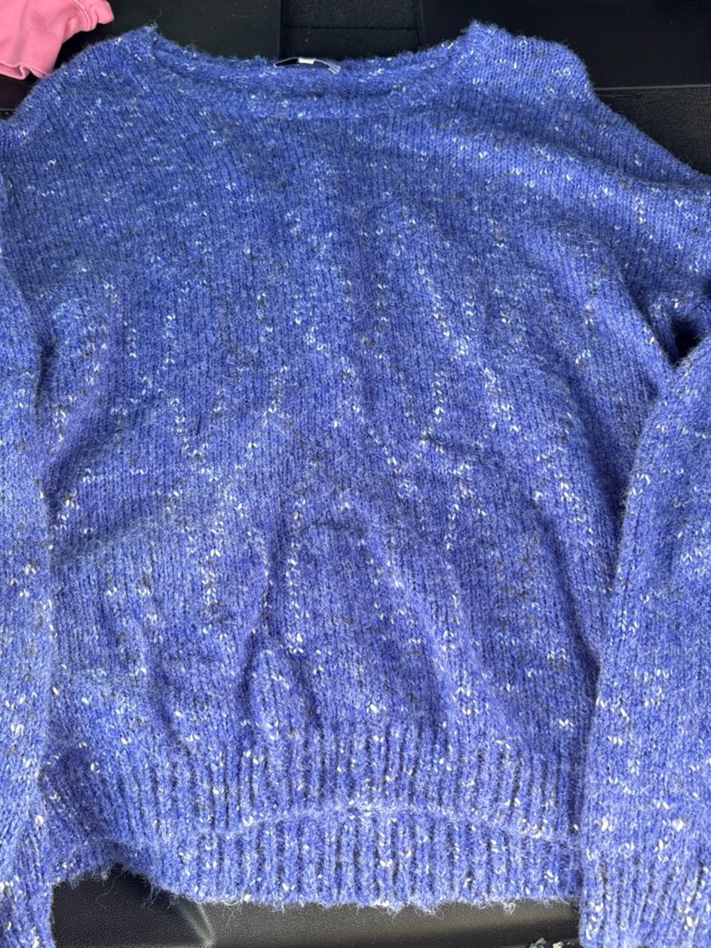 Women’s Blue Speckled Crewneck Sweater